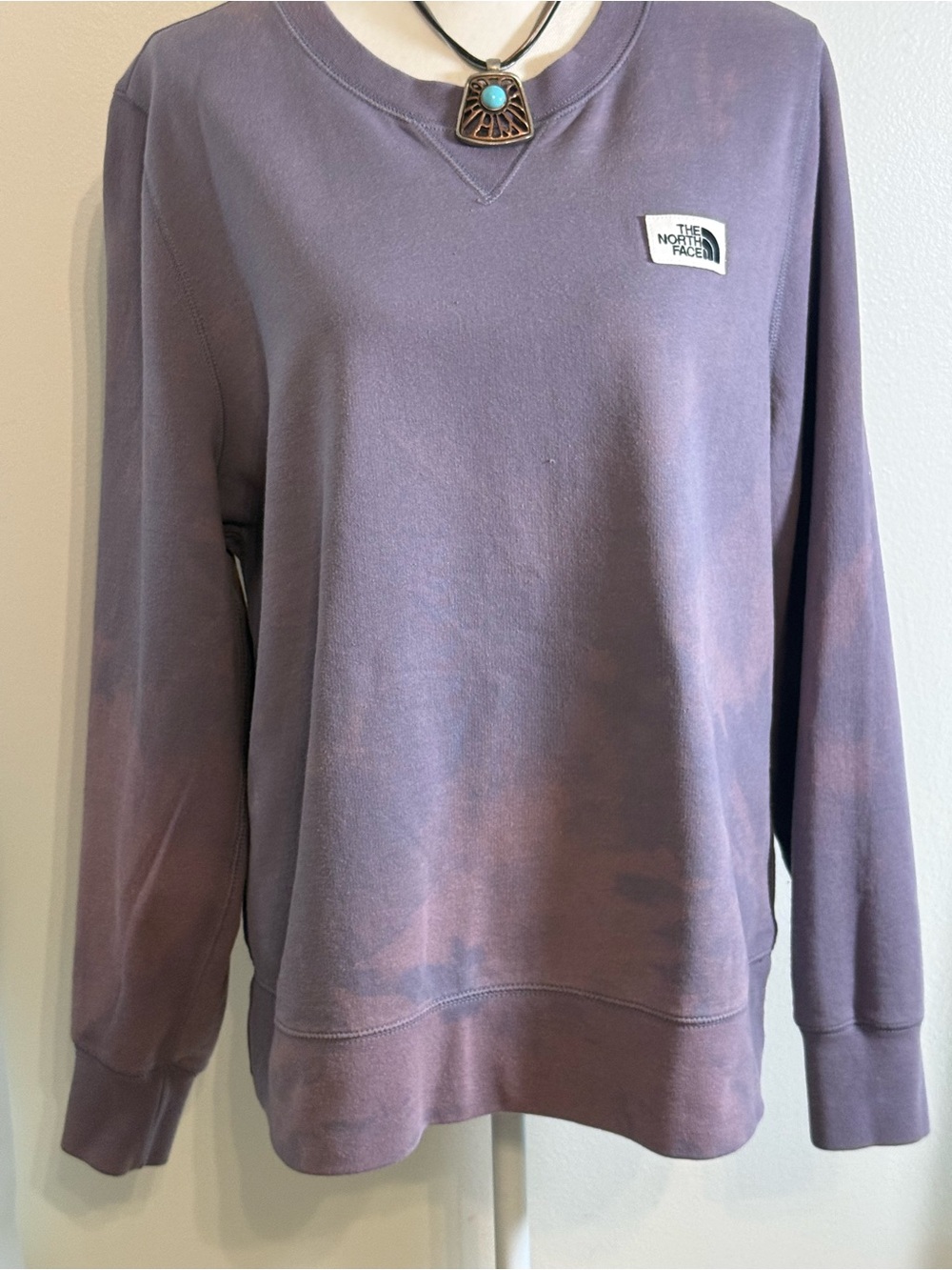The North Face Lavender Tie-Dye Crewneck Sweatshirt